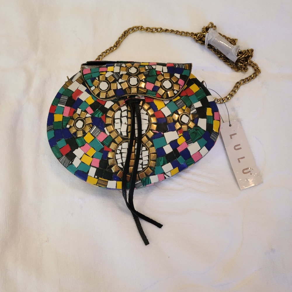 NWT Designer LULU Mosaic style bag